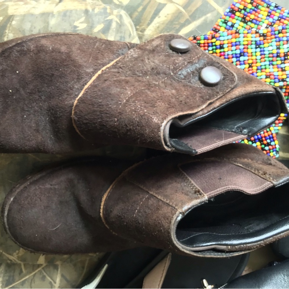 Merrel dark brown suede sz 9.5 bootie clogs